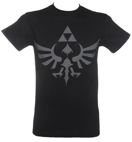 Mens Black Zelda Tri-Force T-Shirt