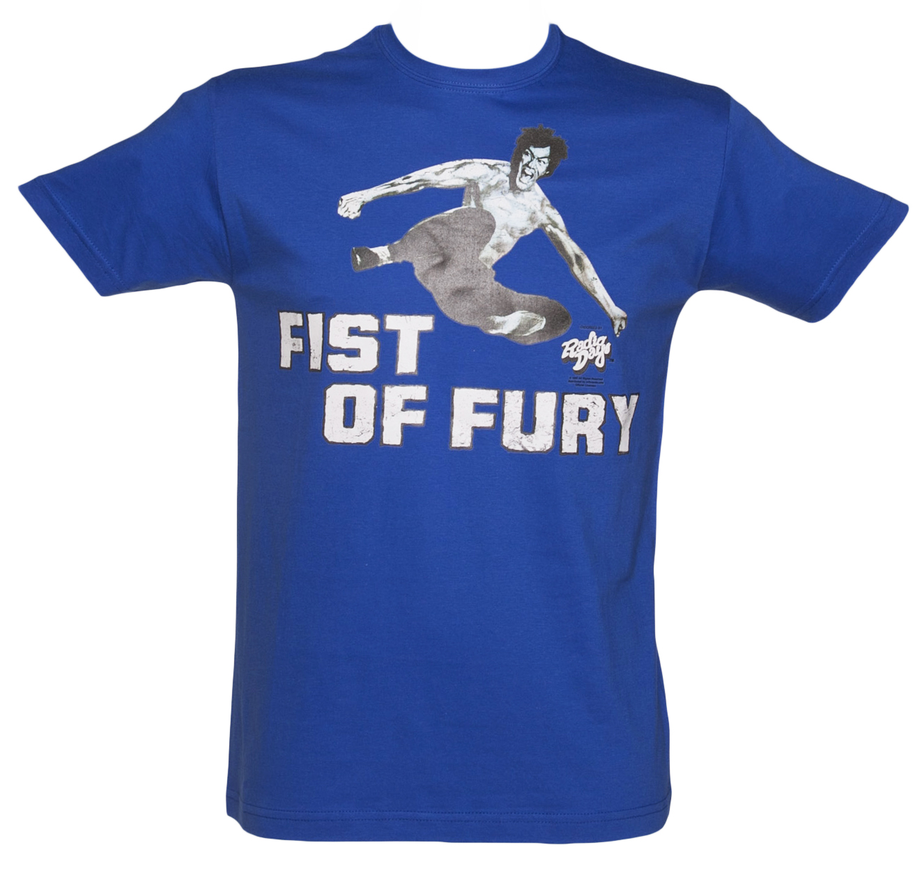 Mens Blue Fist Of Fury Bruce Lee T-Shirt