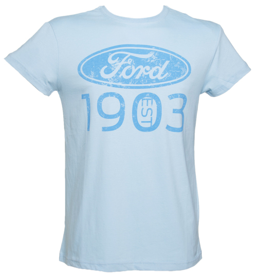 Mens Blue Ford 1903 Classic Logo T-Shirt