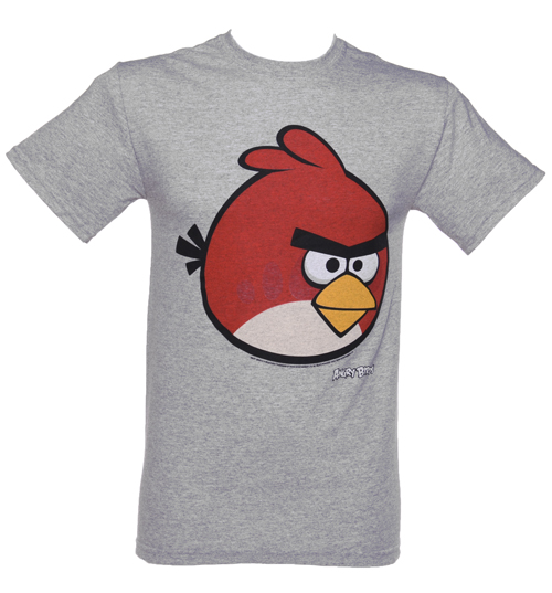 Mens Grey Angry Birds T-Shirt