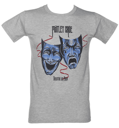Mens Grey Motley Crue Theatre Of Pain T-Shirt