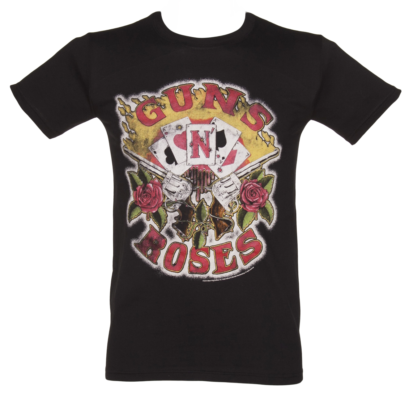 Mens Guns N Roses Cards T-Shirt