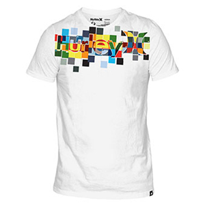 Mens Hurley Kings Rubiks T-Shirt. White