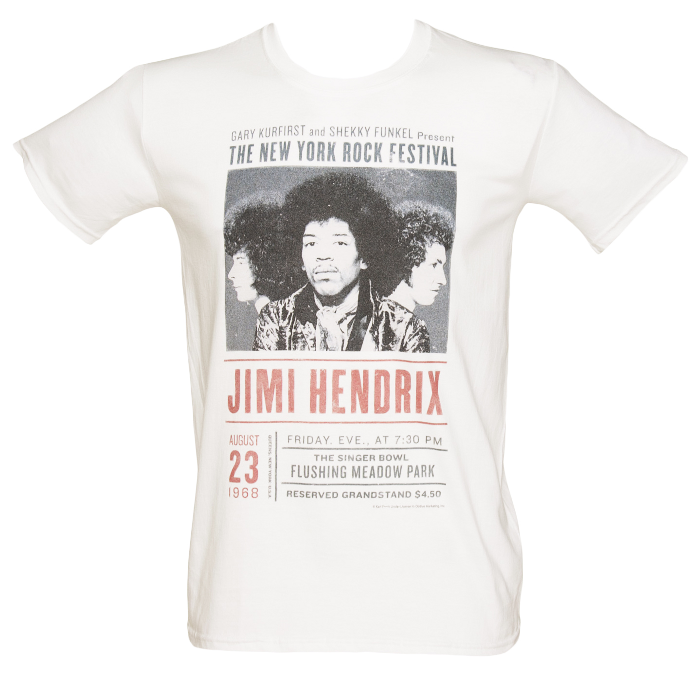 Mens Jimi Hendrix Experience NY Rock T-Shirt