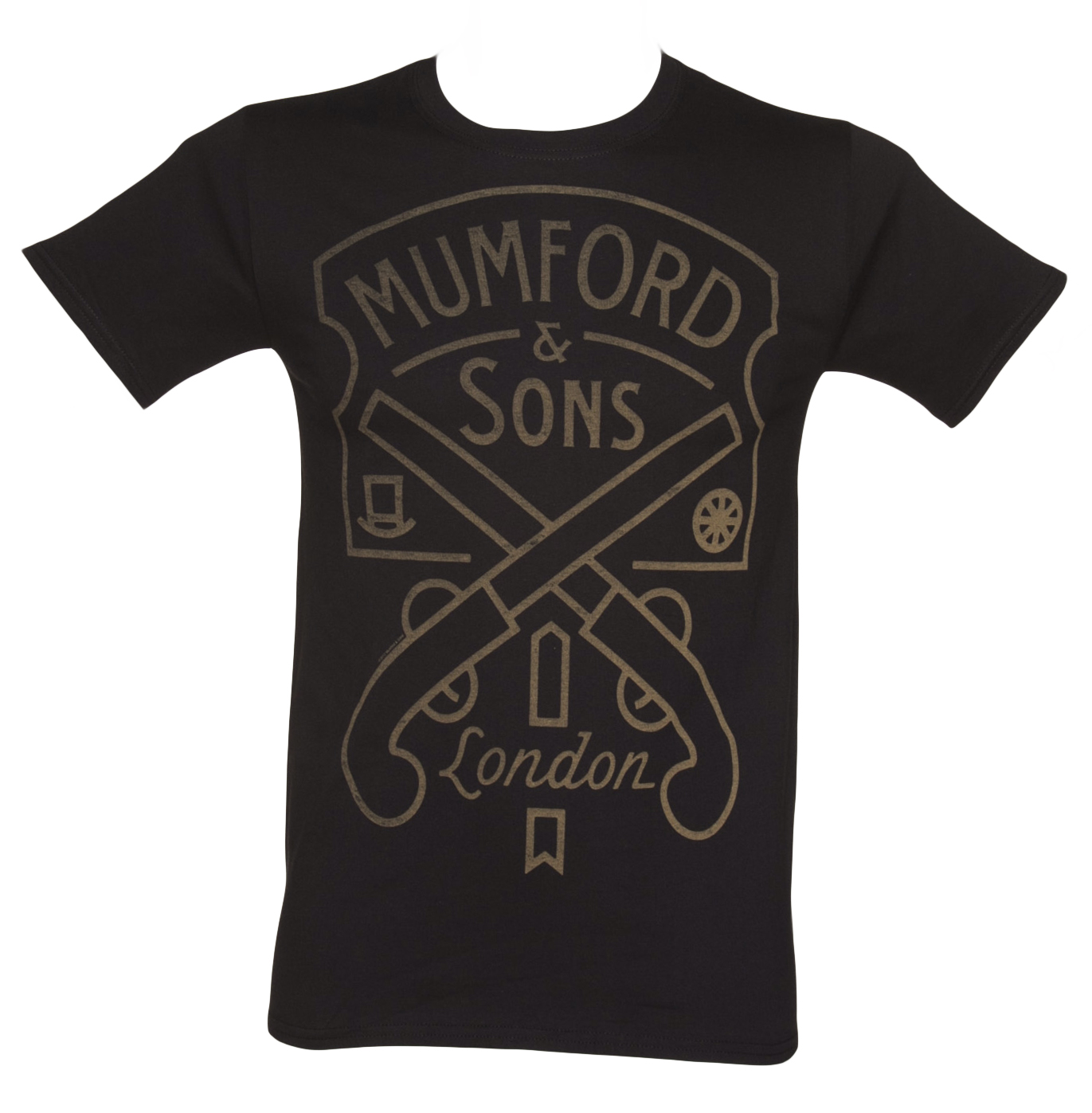 Mens Mumford and Sons Pistol Label T-Shirt