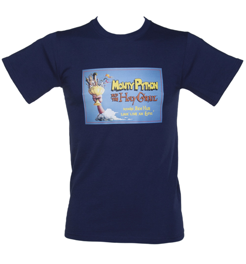 Mens Navy Holy Grail Monty Python T-Shirt