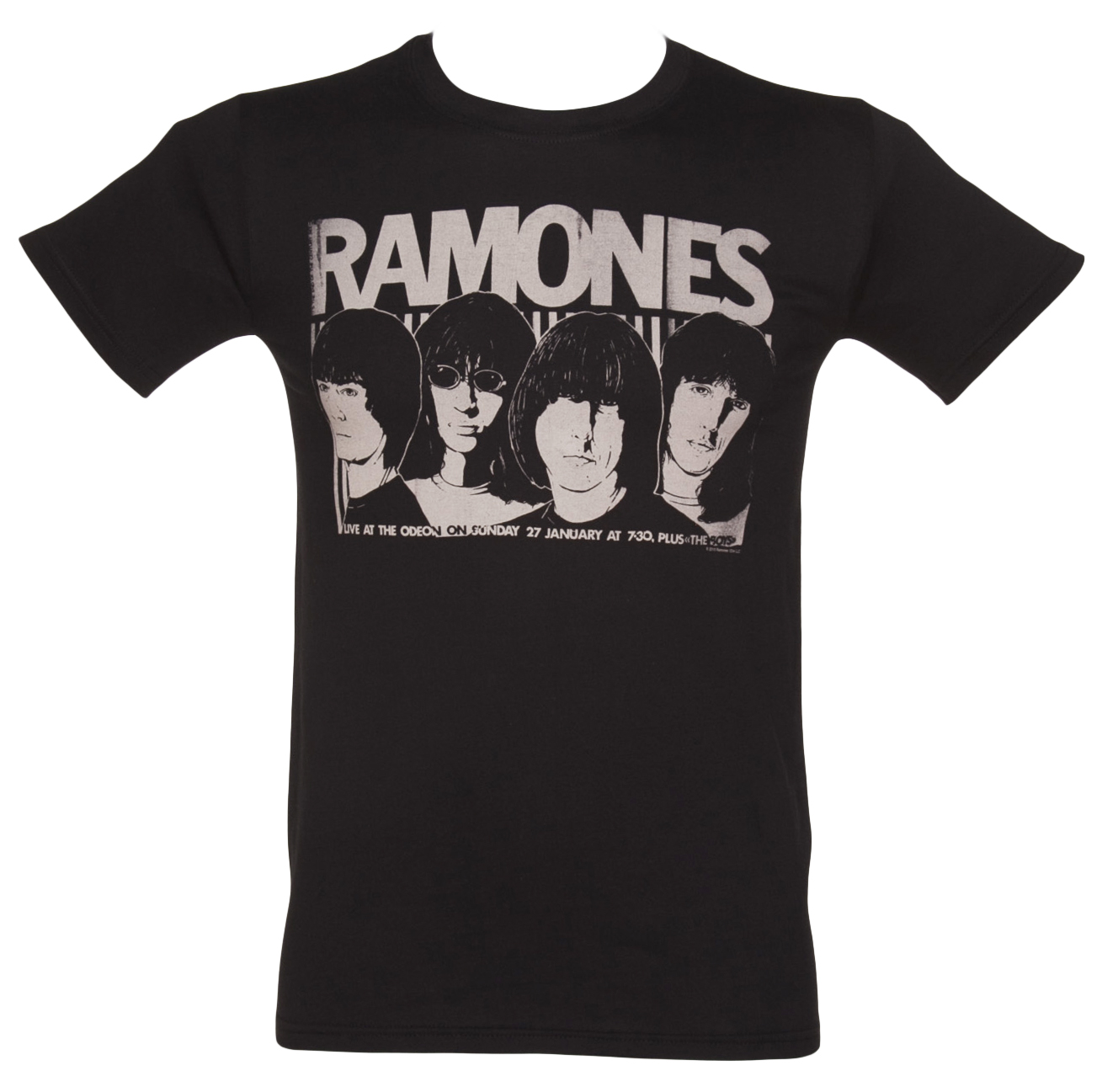 Mens Ramones Odeon Poster T-Shirt