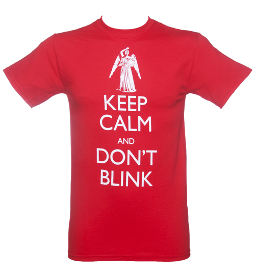 Mens Red Doctor Who Keep Calm And Dont