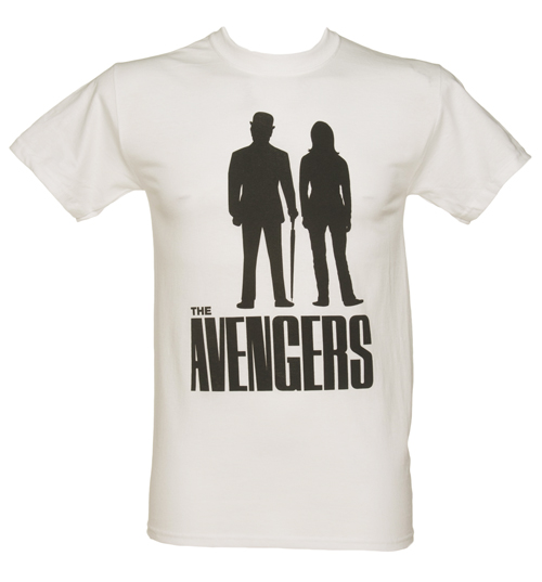 Mens White Avengers Silhouette T-Shirt
