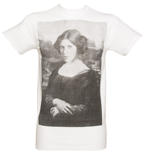 Mens White Star Wars Mona Leia T-Shirt