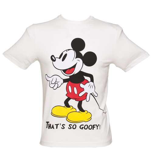 Mens White Thats So Goofy Mickey Mouse