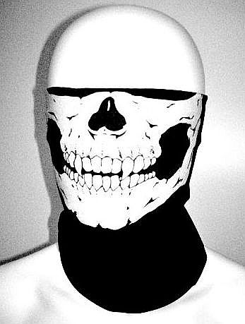 Meta-U 2pcs Stretchable Tubular Skull Face Mask Motorcycle Biker Snowboards