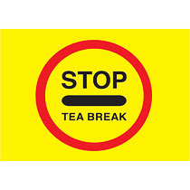 metal Magnet - Stop! Tea break (XL)