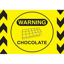 metal Magnet - Warning chocolate (XL)