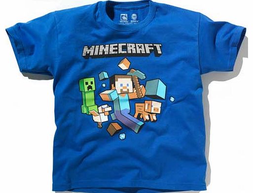 Minecraft Boys Blue T-Shirt - 8-9 Years