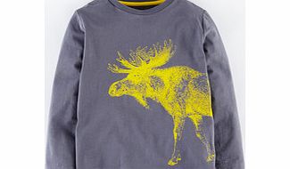 Mini Boden Animal Drawing T-shirt, Slate Moose,Goldfish