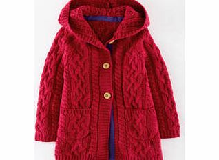 Mini Boden Long Cable Cardigan, Cherry 34383885