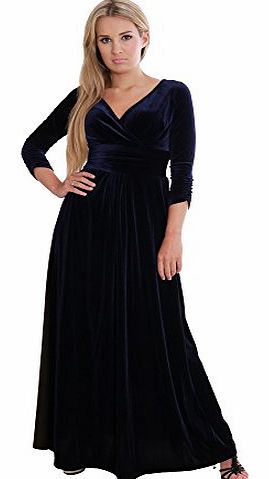 Monty Q Stunning Velvet Evening Dress Formal Dinner Concert Gown Nightblue by MontyQ UK Size 8/10 (1)