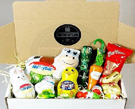 Moreton Gifts Spring Buddies Treat Box - The BEST Gift - Kinder Mini Eggs, Lindt Lamb, Bunny and Carrot, Smarties Chick, Milkybar Bunny and Cow, After Eight Bunny amp; Maltester Bunny - By Moreton Gifts - Thank yo