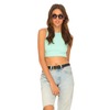 Motel Early Strappy Crop Top in Mint