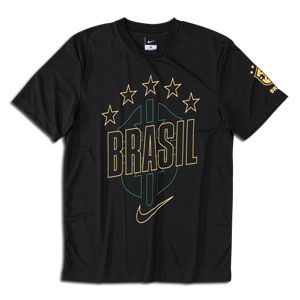 Nike 2010-11 Brazil Nike Core Polyester T-Shirt (Black)