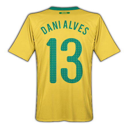 Nike 2010-11 Brazil World Cup Home (Dani Alves 13)