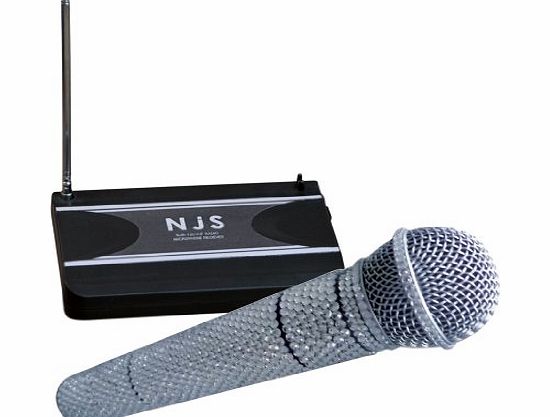 New Jersey Sound Corp Handheld Radio Microphone System Crystal Effect 174.1 MHz VHF Silver