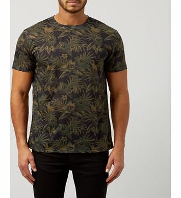 New Look Green Tropical Print T-Shirt 3281785