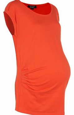 Maternty Orange Raw Edge Plain T-Shirt 3232396