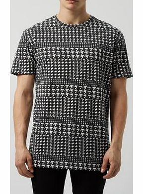 White Houndstooth Longline T-Shirt 3317179