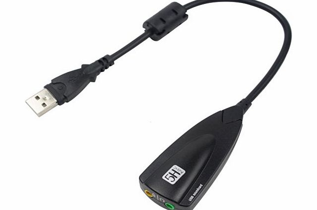 niceEshop (TM) Steel Series 5Hv2 Virtual 7.1 Channel External USB 2.0 Sound Card,Black