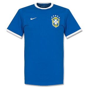 Nike Brazil Royal Blue Core Ringer T-Shirt 2014 2015