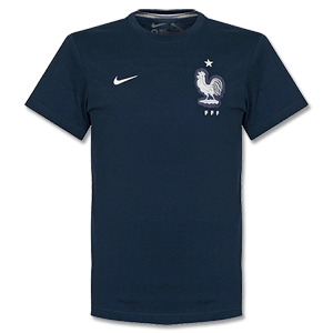 Nike France Navy Core T-Shirt 2014 2015