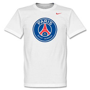 Nike PSG White Core Crest T-Shirt 2013 2014