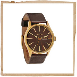 Nixon The Sentry Leather Gold/Brown