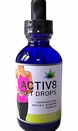 Activ8 Hormone Free Diet Drops Alcohol Free. THE SECRET IS OUT! The Phenomenal Diet Drops for Weight Loss in Men and Women. 60ml 1 Month Supply