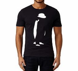 Original Penguin Black and white penguin cotton T-shirt