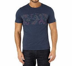 Original Penguin Blue floral print cotton T-shirt