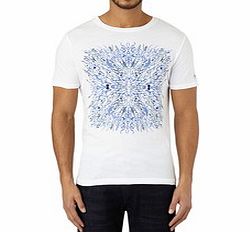 Original Penguin X Pepsi White and blue abstract cotton T-shirt
