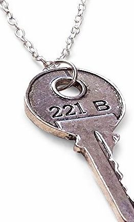 Orion Creations Sherlock 221B Baker Street House Key Necklace. Key Size 4.5cm x 2cm