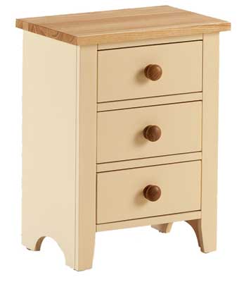 painted Rochester 3 Drawer Bedside Cabinet