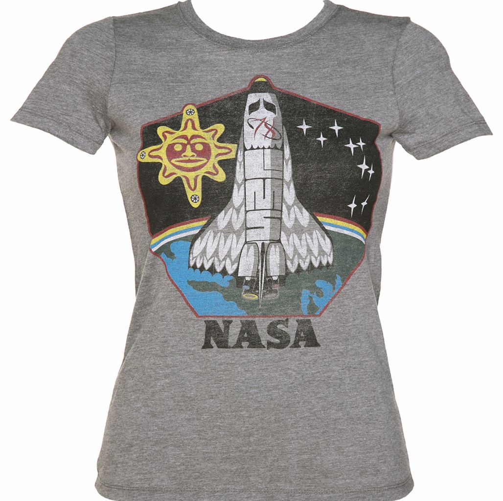 Palmercash Ladies Grey Marl Native American NASA T-Shirt