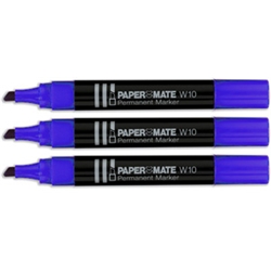 Paper Mate Permanent Marker W10 Chisel Tip Blue
