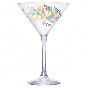 personalised Balloons Cocktail Glass