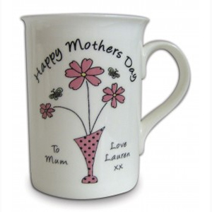 personalised Flowers and Vase Mug