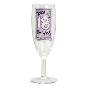 Personalised Lilac Happy Birthday Flute