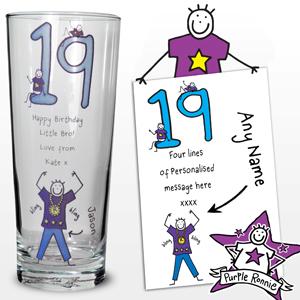 Personalised Purple Ronnie Age Young Male Pilsner