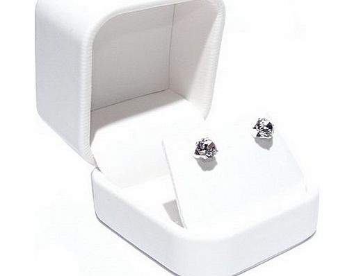 pewterhooter Silver Stud Earrings Swarovski Elements. Luxury Box. High Quality. Low Prices.