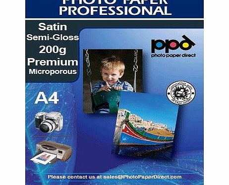 Photo Paper Direct Inkjet Photo Satin Premium 200gsm A4 X 50 sheets-**Best Value**