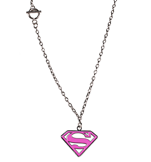 PINK Classic Supergirl Logo Necklace
